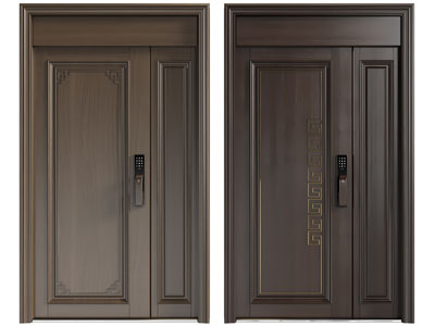 新中式子母入户平开门