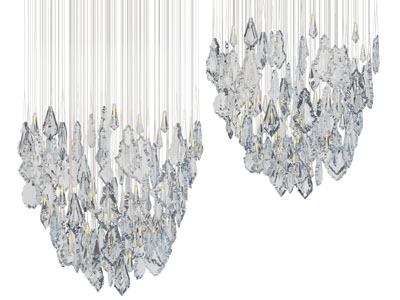 现代不规则水晶吊坠吊灯