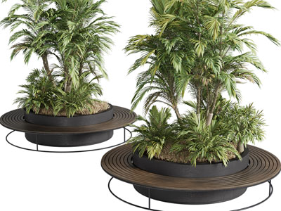 现代户外花坛公共椅子