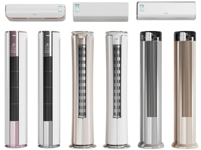 现代柱形立式、壁挂式空调