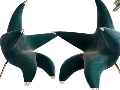 五角星造的休闲椅子