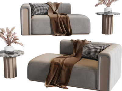 现代布艺贵妃椅、美人榻沙发