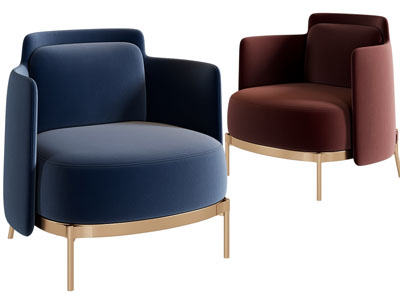 现代轻奢单人沙发3d模型 现代轻奢单人沙发