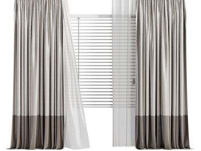 现代窗帘窗纱、百叶窗帘