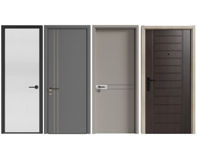 现代单扇平开门
