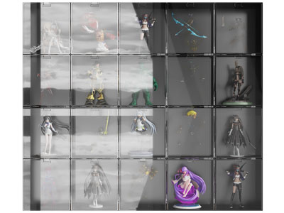 现代动漫玩具收纳装饰柜