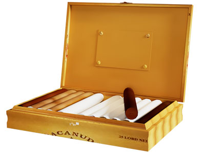 现代黄色雪茄盒