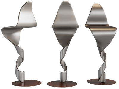 后现代银色吧椅