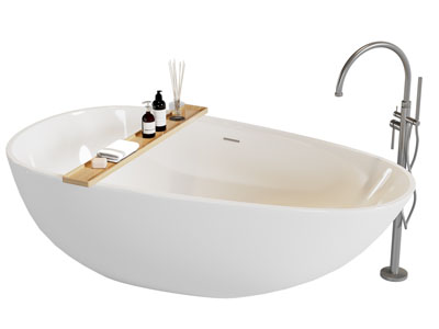 现代水滴造的浴缸浴盆