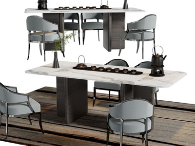 新中式茶桌椅组合