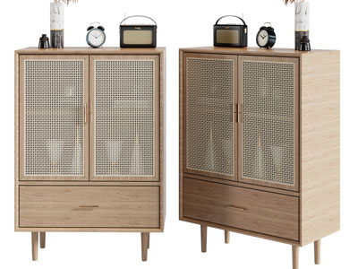 北欧实木餐边柜