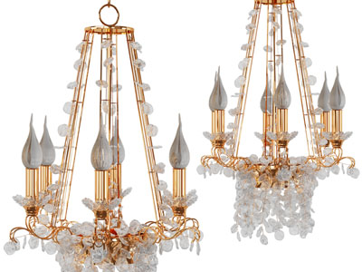 欧式铁艺烛台吊灯