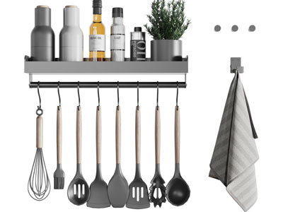 现代墙面厨具收纳架