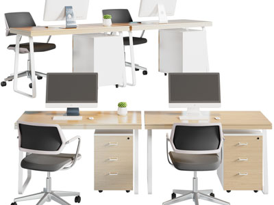 现代办公桌椅组合