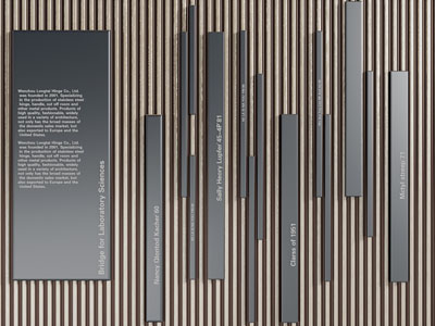 现代指示牌、标识牌展示墙