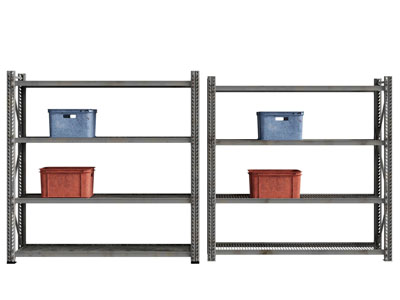 现代金属可调节高度的置物收纳架、货架3d模型 现代金属可调节高度的置物收纳架、货架