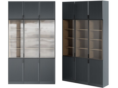 现代玻璃柜门装饰柜