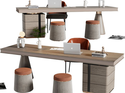 现代书桌椅组合