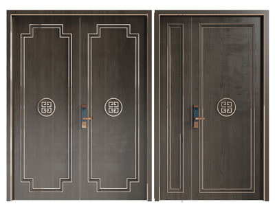 新中式双扇、子母入户平开门