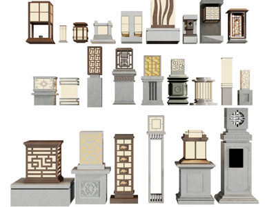新中式地灯、草坪灯