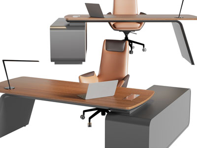 现代老板台、老板桌椅组合