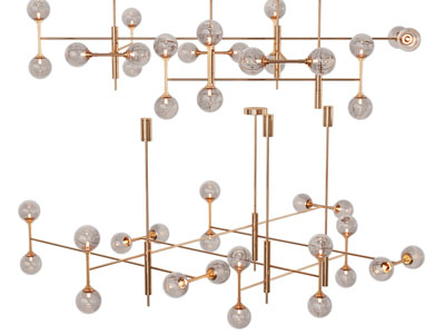 现代轻奢球形灯罩吊灯