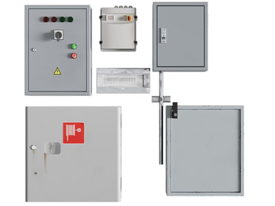 配电箱、仪表控制箱、变频控制柜3d模型 配电箱、仪表控制箱、变频控制柜