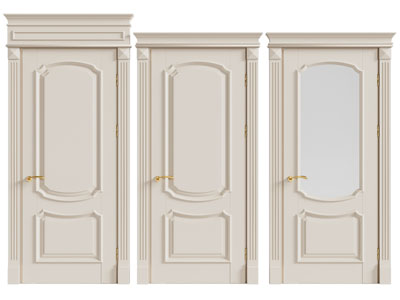 简欧单扇平开门