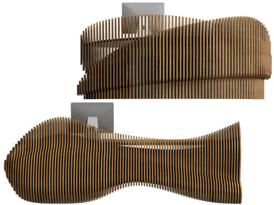 现代实木镂空前台接待台