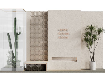 现代玄关背景墙3d模型 现代玄关背景墙