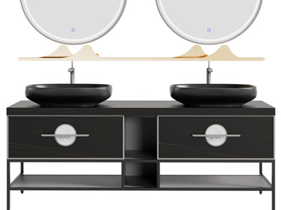 新中式双人洗手盆、洗手台