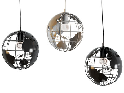 现代地球仪造的吊灯