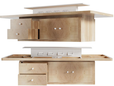 现代实木展示柜