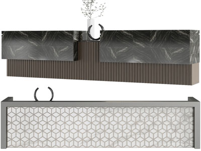 新中式前台接待台