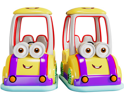 现代儿童碰碰车游乐设备3d模型 现代儿童碰碰车游乐设备