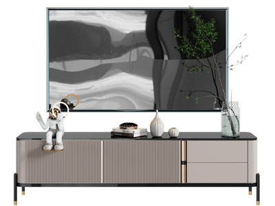 现代电视柜、电视机