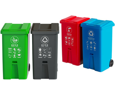 现代分类垃圾桶3d模型 现代分类垃圾桶