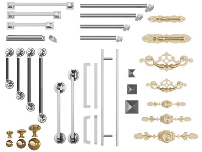 现代门拉手3d模型 现代门拉手