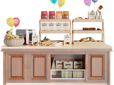 现代面包甜点展示柜