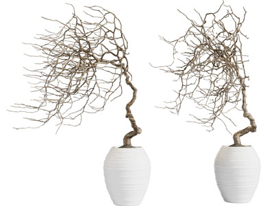 新中式花盆干枝摆件