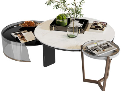 现代圆形茶几