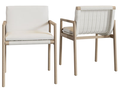 现代实木编织休闲椅子、餐椅