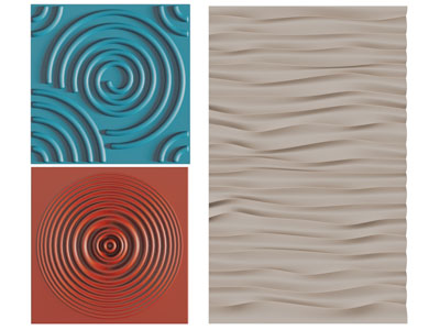 现代立体纹理的墙饰挂件