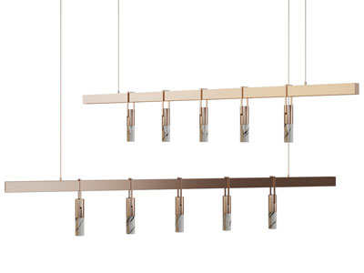 现代轻奢长方形条状吊灯