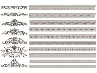 欧式雕花构件、角线