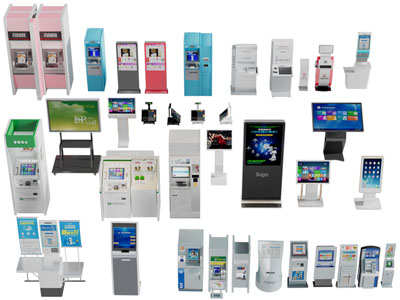 现代智能自助一体机、问询机3d模型 现代智能自助一体机、问询机