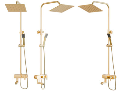 现代轻奢不锈钢金色淋浴花洒