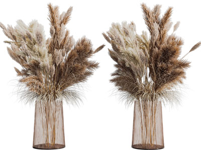 现代彩色玻璃花瓶花卉