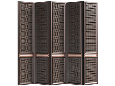 新中式实木雕花镂空屏风