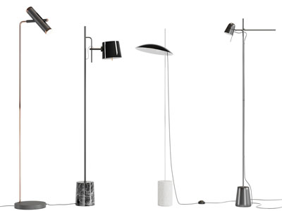 现代轻奢金属杆落地灯